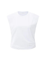 YAYA Sleeveless top with shoulder pads and pleat detail