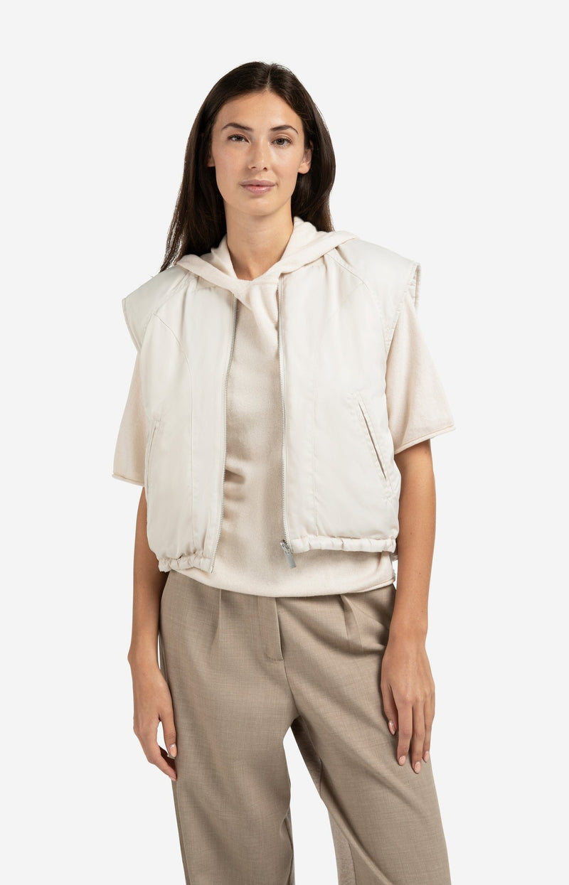 YAYA Reversible padded bodywarmer with zip closure