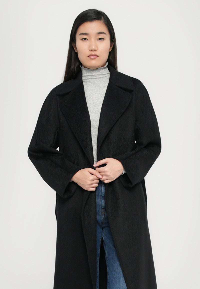 Weekend Max Mara Classic Belted Black Coat - RESINA