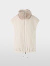Marc Cain Cosy waistcoat with faux fur collar
