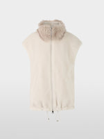 Marc Cain Cosy waistcoat with faux fur collar