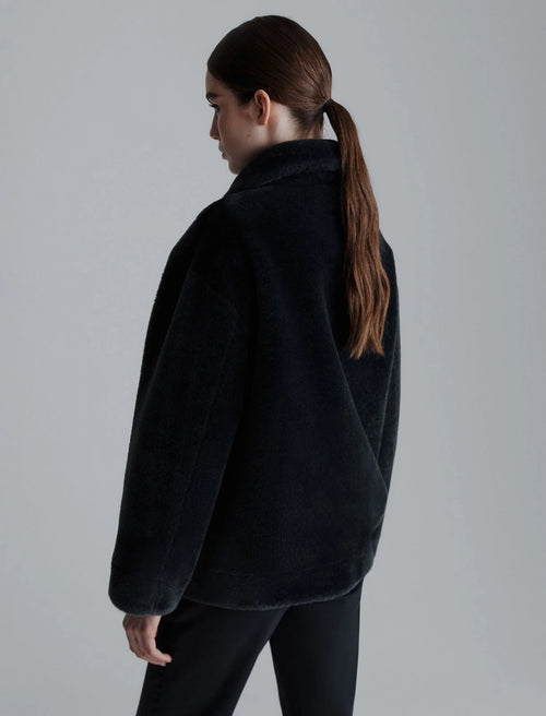 Marella Reversible cocoon-fit jacket - DARK GREY