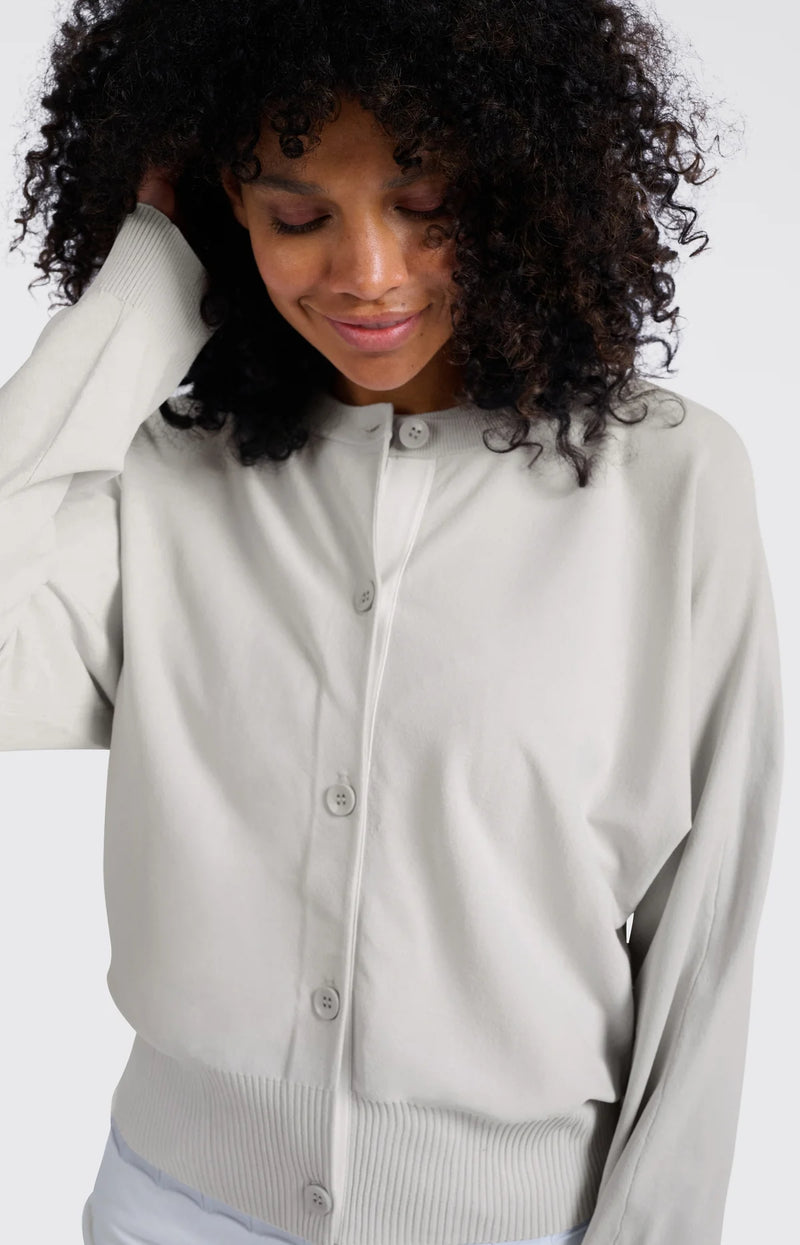 Yaya Batwing cardigan with contrasting details