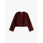 Tommy Hilfiger Wool Blend Short Jacket - Burgundy