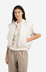 YAYA Reversible padded bodywarmer with zip closure