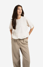 YAYA Short sleeve top with balloon hem
