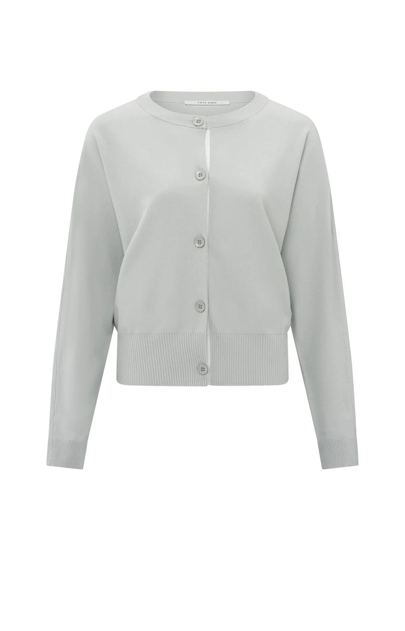 Yaya Batwing cardigan with contrasting details
