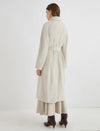 Double-breasted beaver cloth coat - Pearl Grey -  English