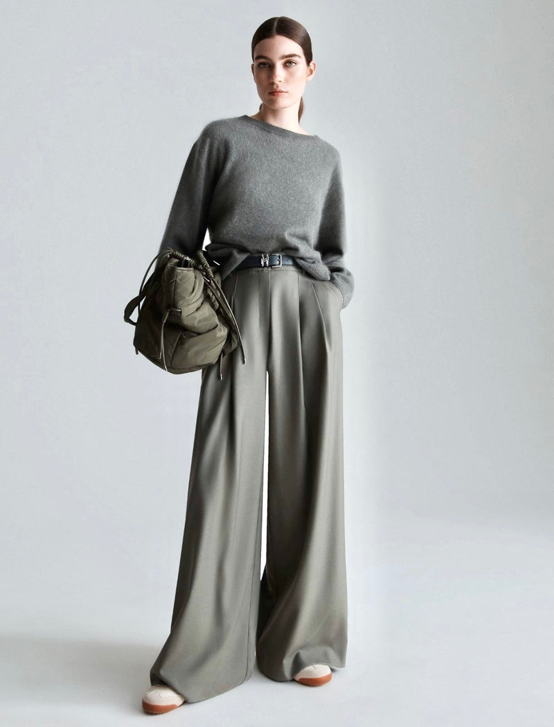 Marella wool and cashemere grey sweater - NANTI