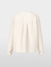 Marc Cain Flowing slip-on blouse with bow - Cream