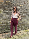 Marella Maroon trousers - CAPO