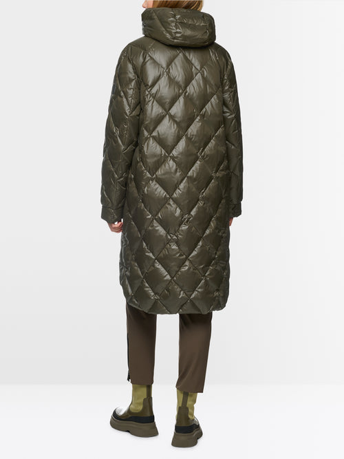 Marc Cain khaki quilted long coat