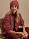 Varley Patricia Rib Cardigan - Red Fleck