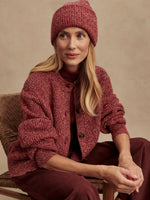 Varley Patricia Rib Cardigan - Red Fleck