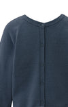 Yaya Double V-neck sweater with back button detail