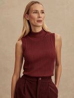 Varley Anastasia Rib Tank - Maroon