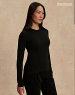 Varley Edna Long Sleeve Fitted Tee - Black
