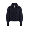 Varley Maura Half Zip Rib Knit - Navy