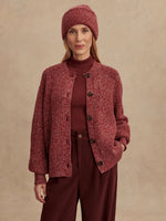 Varley Patricia Rib Cardigan - Red Fleck