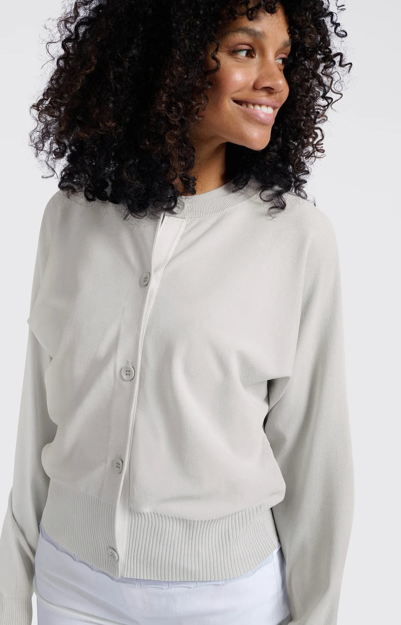 Yaya Batwing cardigan with contrasting details