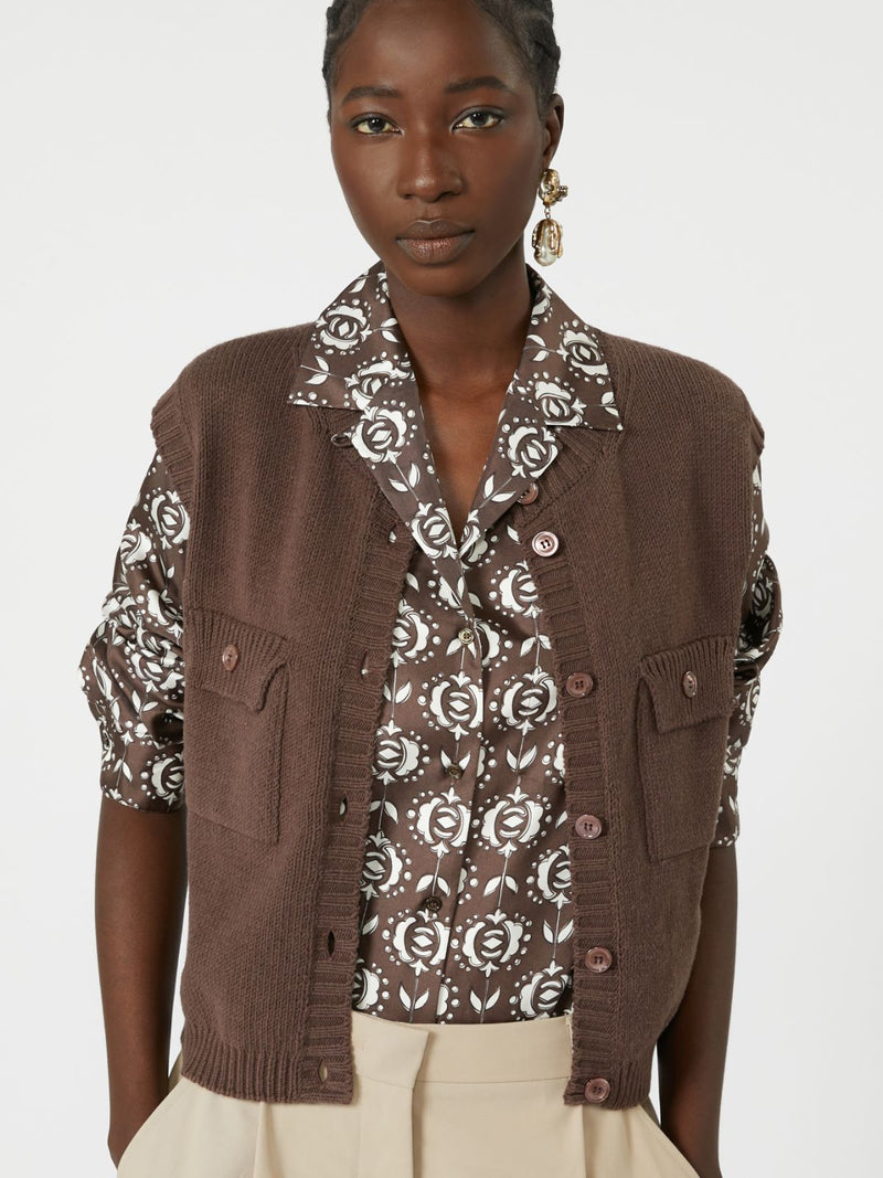 Weekend MaxMara COTTON-BLEND YARN GILET