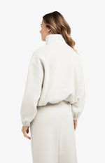 Yaya Balloon Sleeve Sweatshirt - Cloud Grey Melange