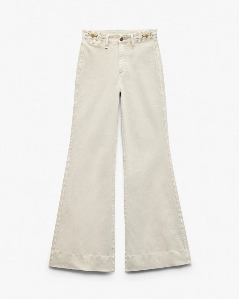 Rag & Bone Skylar High Rise Trouser Jean - Cream