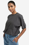 YAYA Short sleeve top with balloon hem