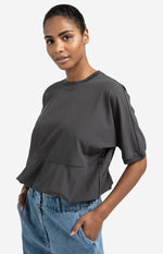 YAYA Short sleeve top with balloon hem