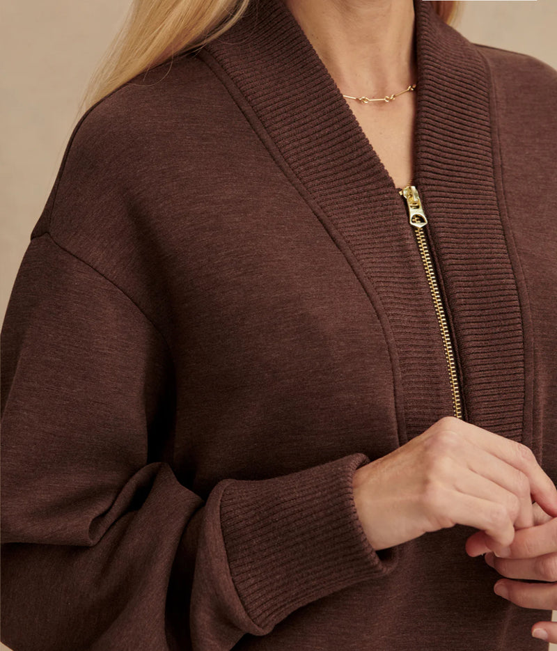 Varley Sally Half-zip - brown