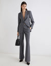 Marella straight fit stretch blazer - Melange Grey