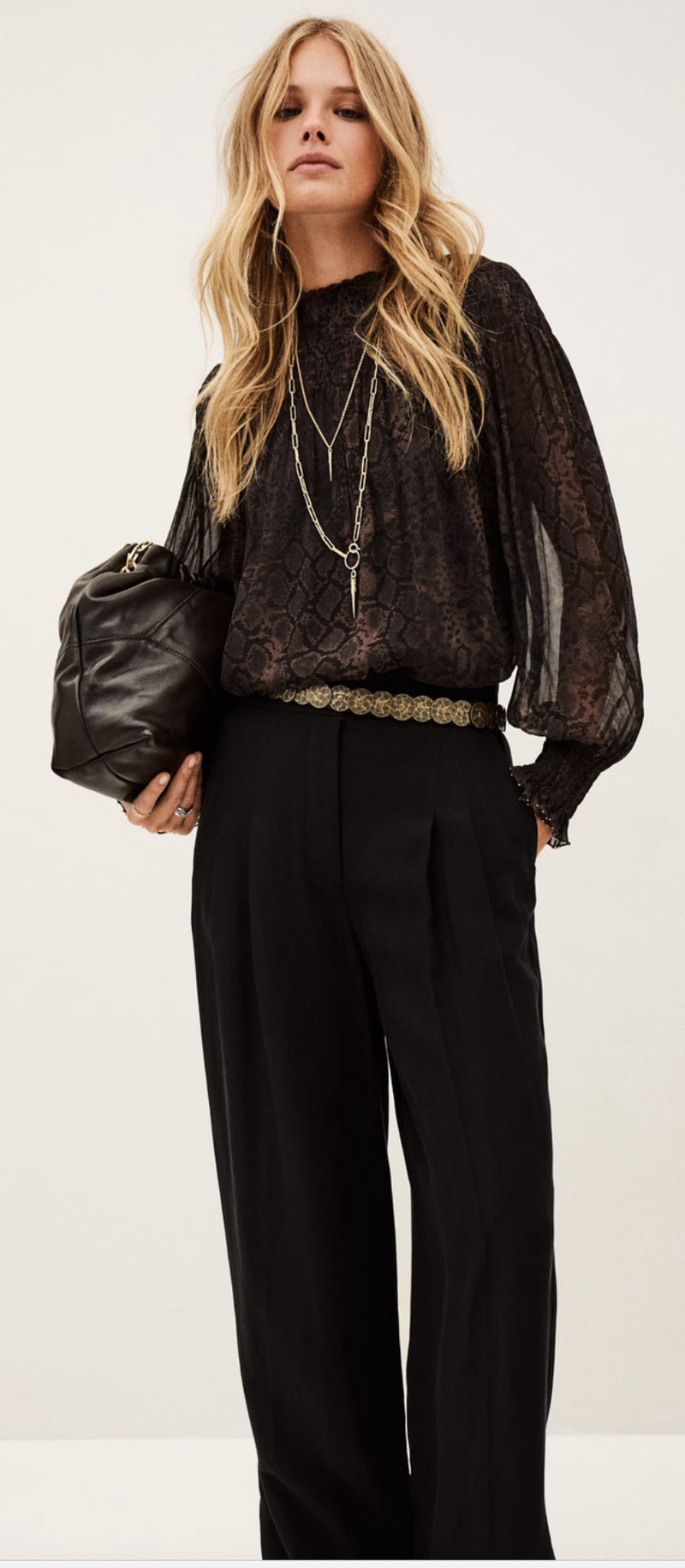 Ba&sh Shamy high neck blouse
