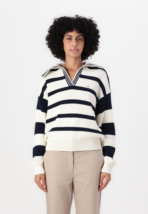 Tommy Hilfiger Striped Polo Sweater