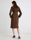 Marella Brown Suede Trench Coat