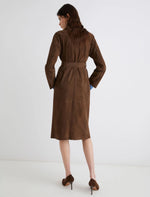 Marella Brown Suede Trench Coat