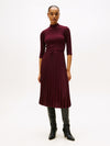 Tommy Hilfiger Pleated Midi Fit And Flare Dress