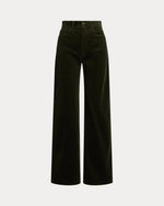 Polo Ralph Lauren green corduroy wide leg trouser