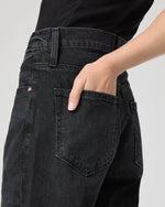 Paige Arellia Ankle Barrel Leg Jean - Black Void