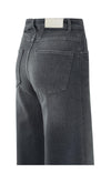 Yaya Loose fit jeans with high waist and wide legs - Grey