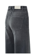 Yaya Loose fit jeans with high waist and wide legs - Grey