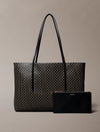 Allover Monogram Logo Tote Bag With Pouch