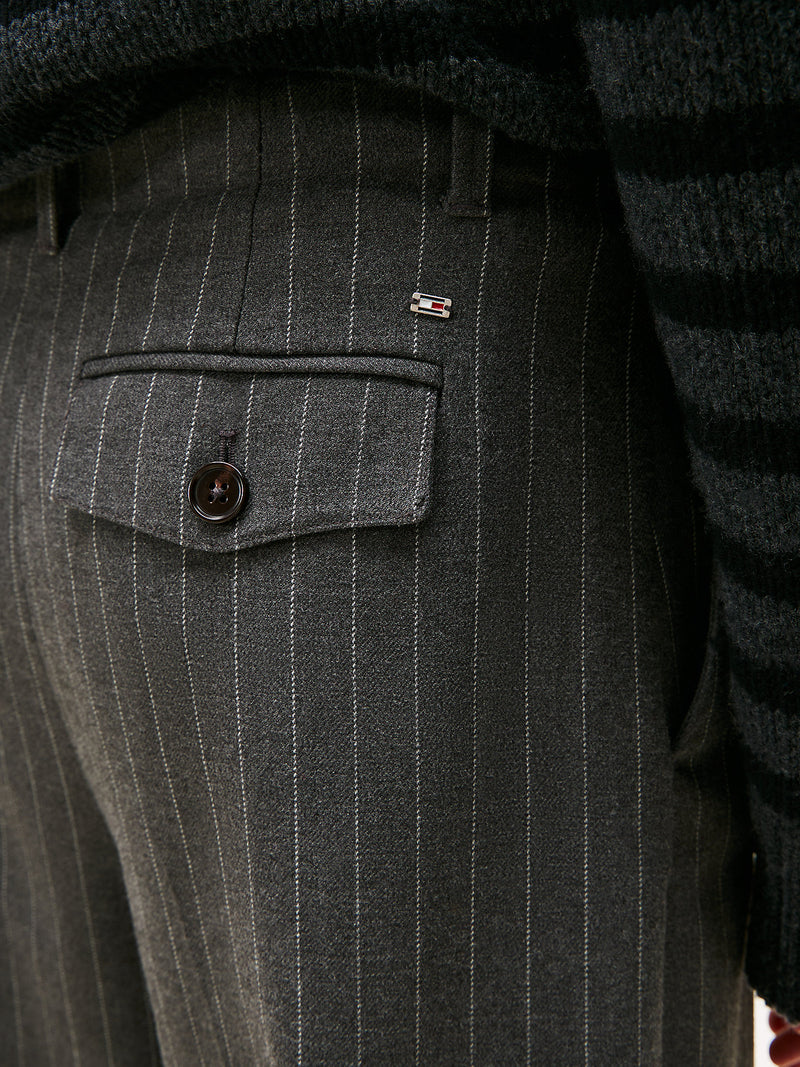 Tommy Hilfiger Pinstripe Loose Straight Trouser