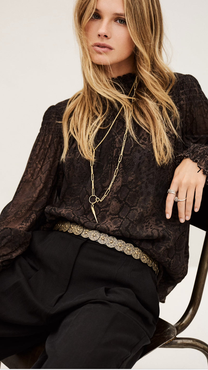Ba&sh Shamy high neck blouse