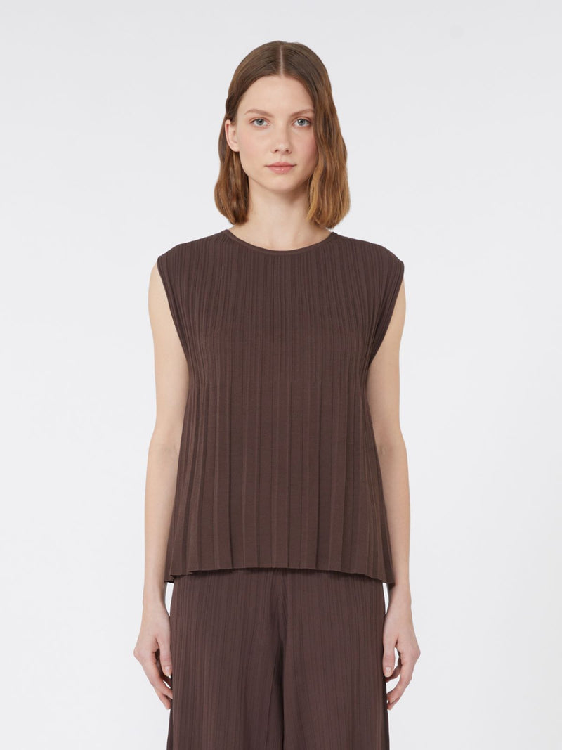 Weekend Maxmara Plissé top - brown