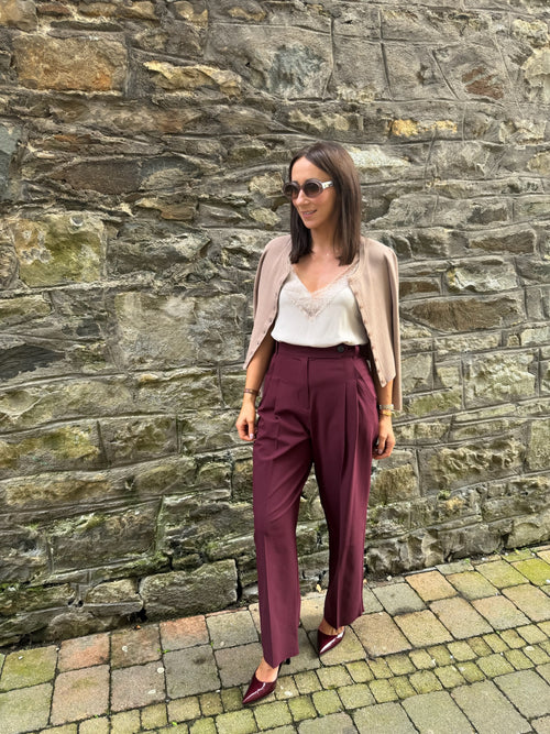 Marella Maroon trousers - CAPO