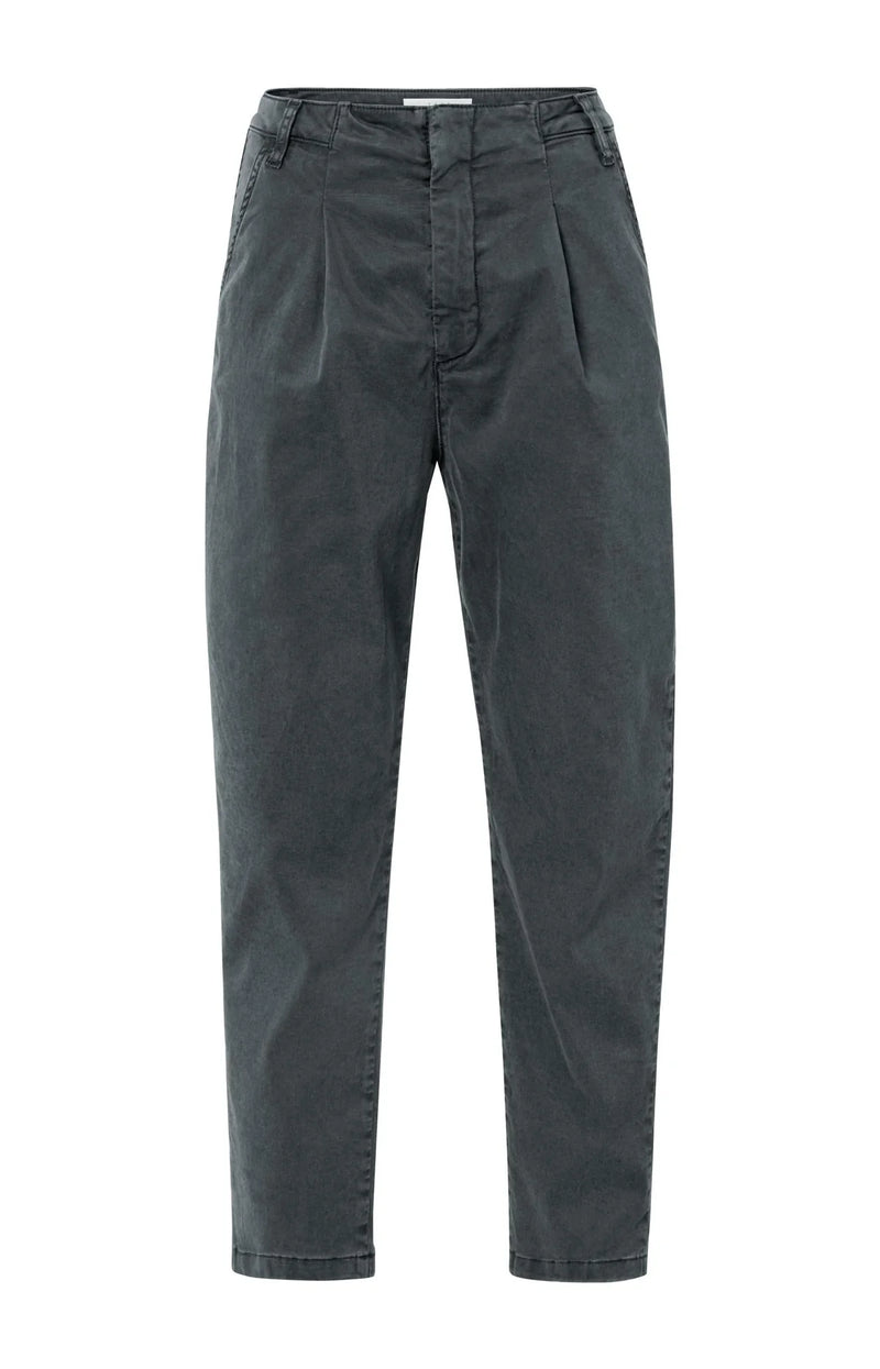 Yaya Trousers with pleats and chino pockets - Oyster Black