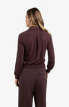 Yaya Blouse with Double Layer Look - Fudge Purple