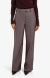 Yaya Shiny Woven Trousers - Fudge Purple Dessin