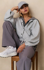 Yaya Sleeveless hoodie with zipper and hood