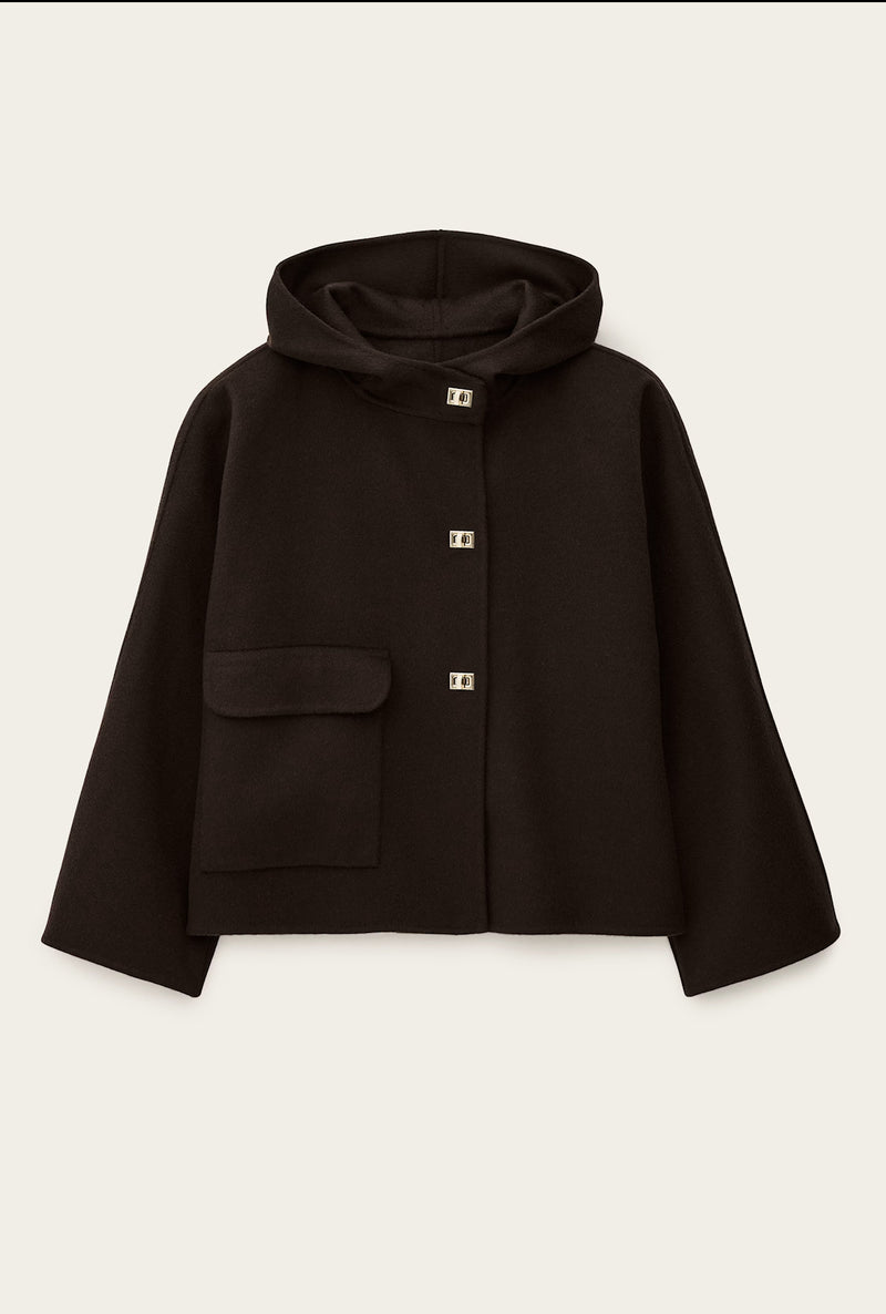 Ba&sh Veste Kove Brown Short Wool Coat